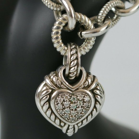 Judith Ripka Jewelry - Judith Ripka Reversible Puffed Heart CZ Enhancer